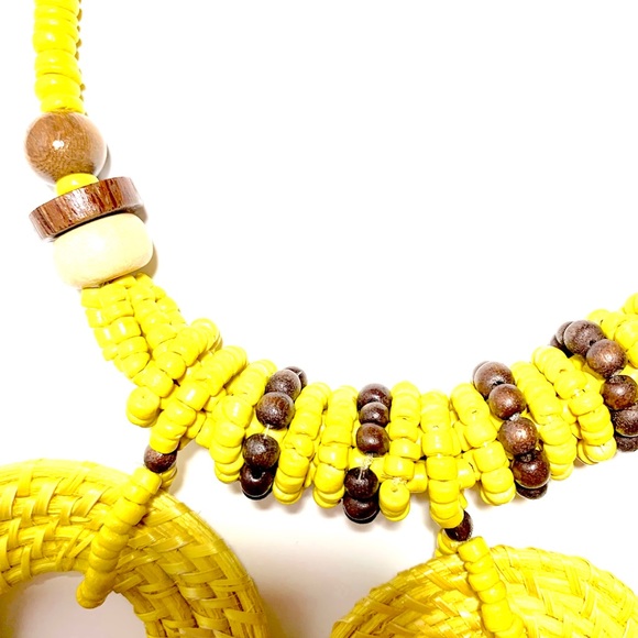 New💕💕 Bohemian Cork Yellow Necklace - Picture 3 of 6